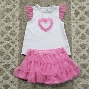 Starting Out Pink Heart Tulle Outfit